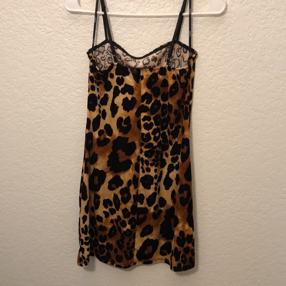 Leopard Print Slip Dress - Brown/Black - Picture 2 of 3